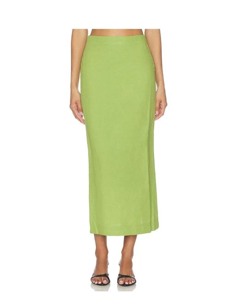 Aligne Mia Linen Mix Skirt Green Size 2 Nwt